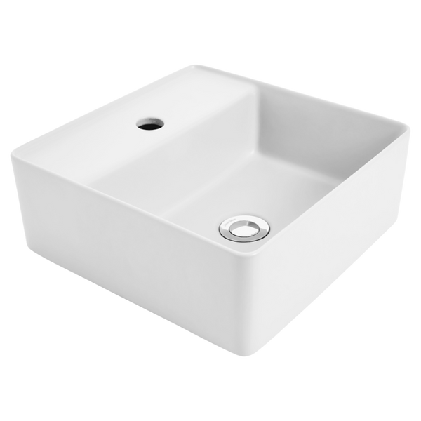 Johnson Suisse Venezia White Square Countertop Basin
