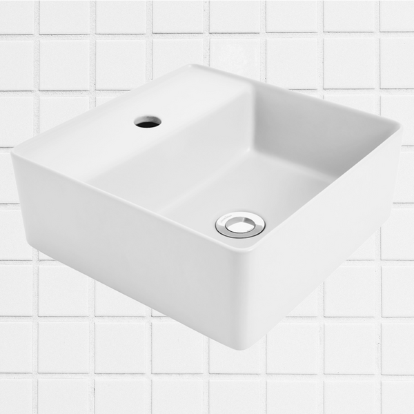Johnson Suisse Venezia White Square Countertop Basin