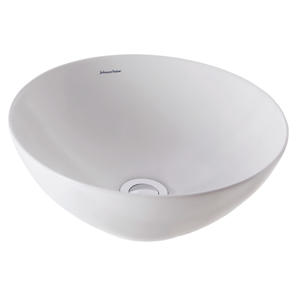 Johnson Suisse Venezia White Round Bowl Countertop Vessel