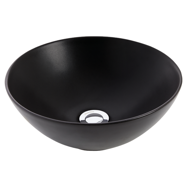 Johnson Suisse Venezia Matte Black Round Bowl Countertop Vessel