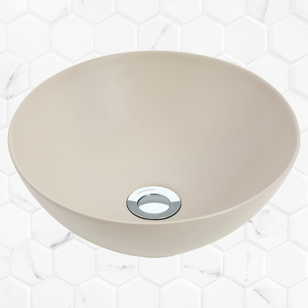 Johnson Suisse Venezia Sand Round Bowl Countertop Vessel