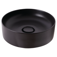 Johnson Suisse Venezia Matte Black Round Countertop Vessel
