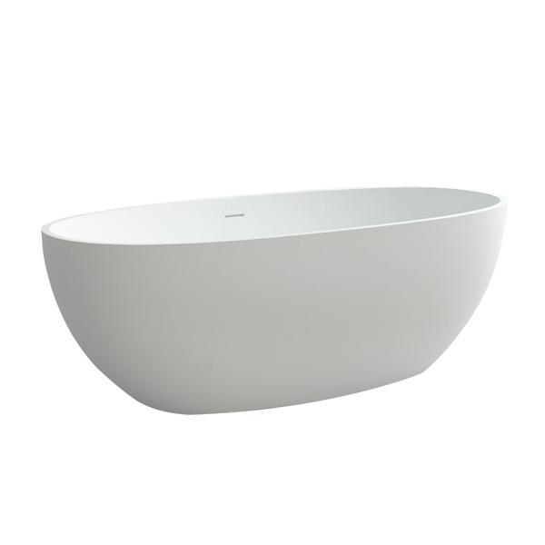 Johnson Suisse Gemelli Freestanding Solid Surface Bath 1650 Matte White