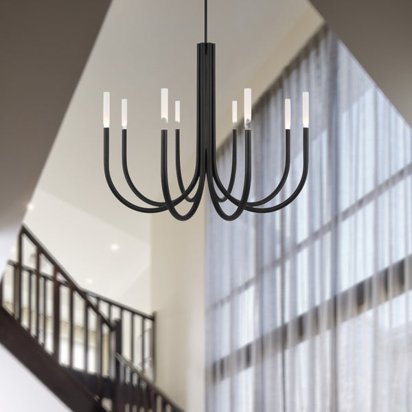 Telbix Joshua 8 Light Pendant Black