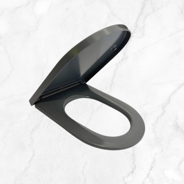 Johnson Suisse Venezia Toilet Seat Double Flap Grey