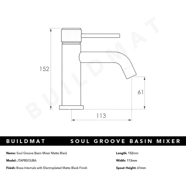 ADP Soul Groove Basin Mixer Matte Black