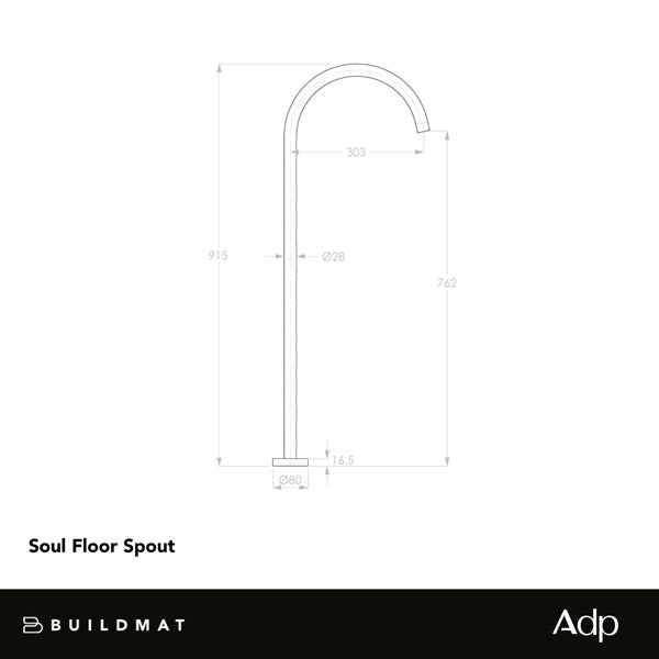 ADP Soul Floor Spout Chrome