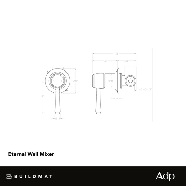 ADP Eternal Wall Mixer Chrome