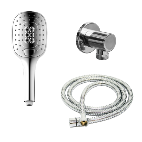Johnson Suisse Ferla Life Assist 3 Function Hand Shower Set Chrome