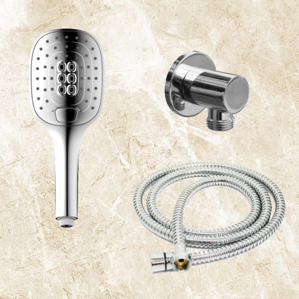 Johnson Suisse Ferla Life Assist 3 Function Hand Shower Set Chrome