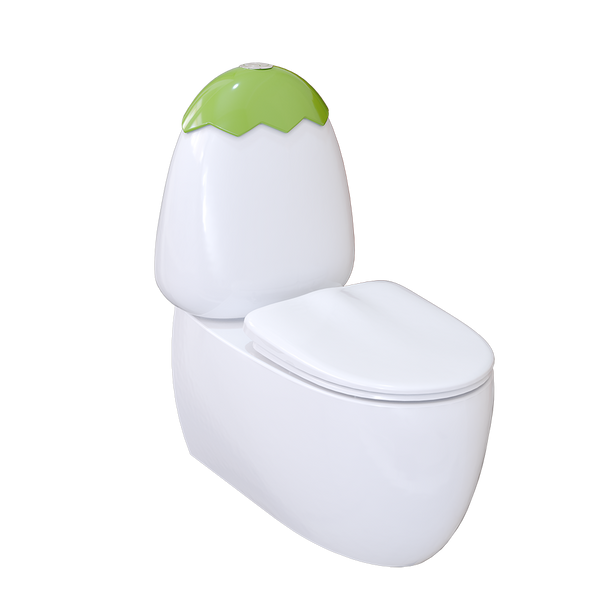 Johnson Suisse Egg Junior II BTW Toilet Suite for Children with Green Cistern Lid