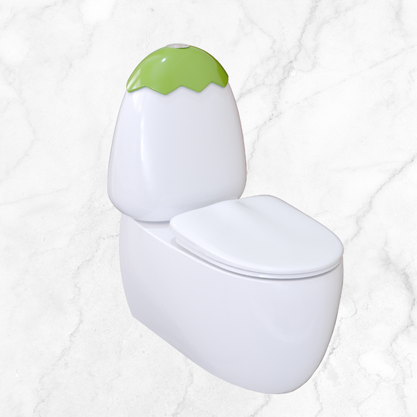 Johnson Suisse Egg Junior II BTW Toilet Suite for Children with Green Cistern Lid