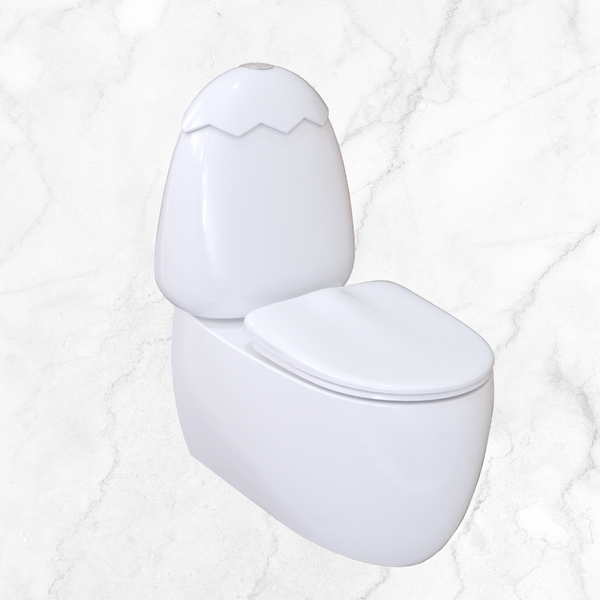 Johnson Suisse Egg Junior II BTW Toilet Suite for Children with White Cistern Lid