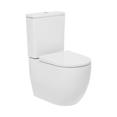 Johnson Suisse Gemelli BTW Closed Coupled Rimless Toilet Suite with Seat