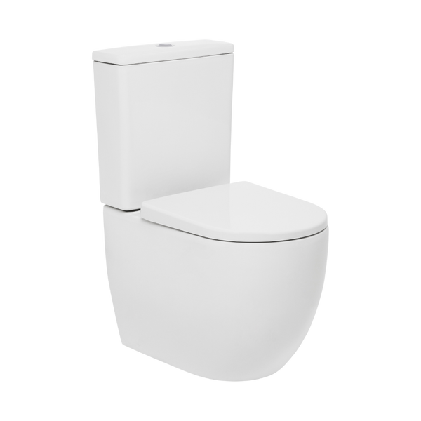 Johnson Suisse Gemelli BTW Closed Coupled Rimless Toilet Suite with Seat