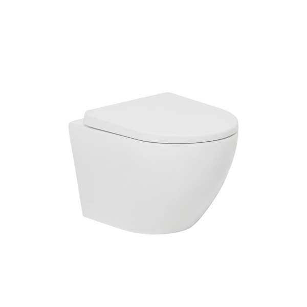 Johnson Suisse Gemelli Wall Hung Rimless Pan with Seat