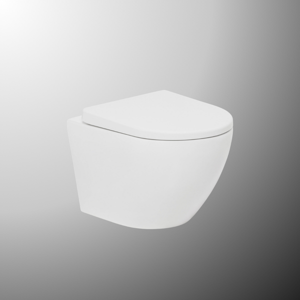 Johnson Suisse Gemelli Wall Hung Rimless Pan with Seat
