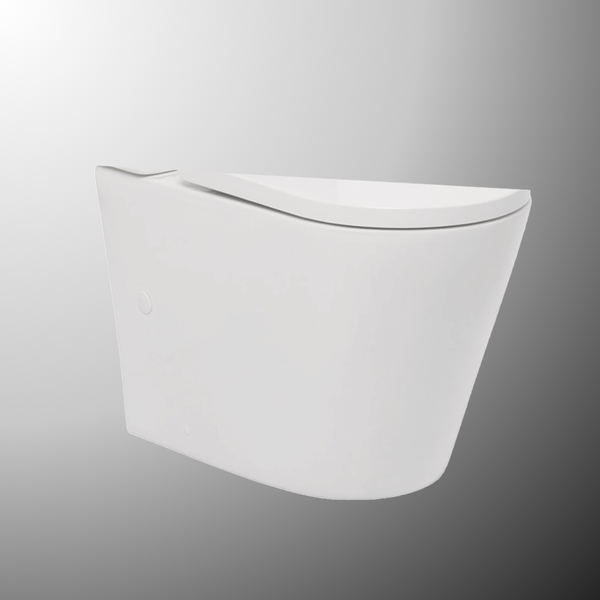 Johnson Suisse Venezia Comfort Flush to Wall Rimless Tornado Toilet Pan (Pan Only) White