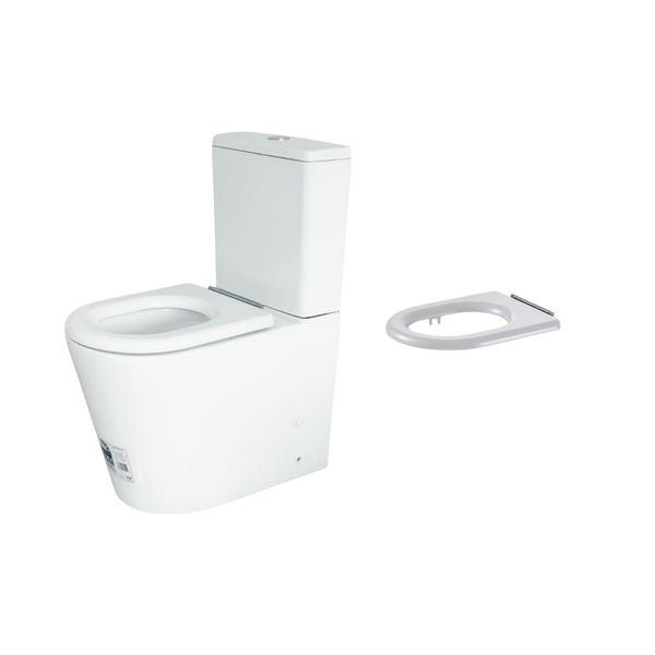 Johnson Suisse Venezia Comfort Tornado Flush Back to Wall Suite Comfort Height With Single Flap Seat White