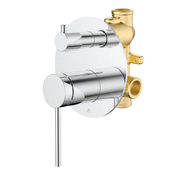 Johnson Suisse Venezia Shower Mixer With Diverter Complete Kit Chrome