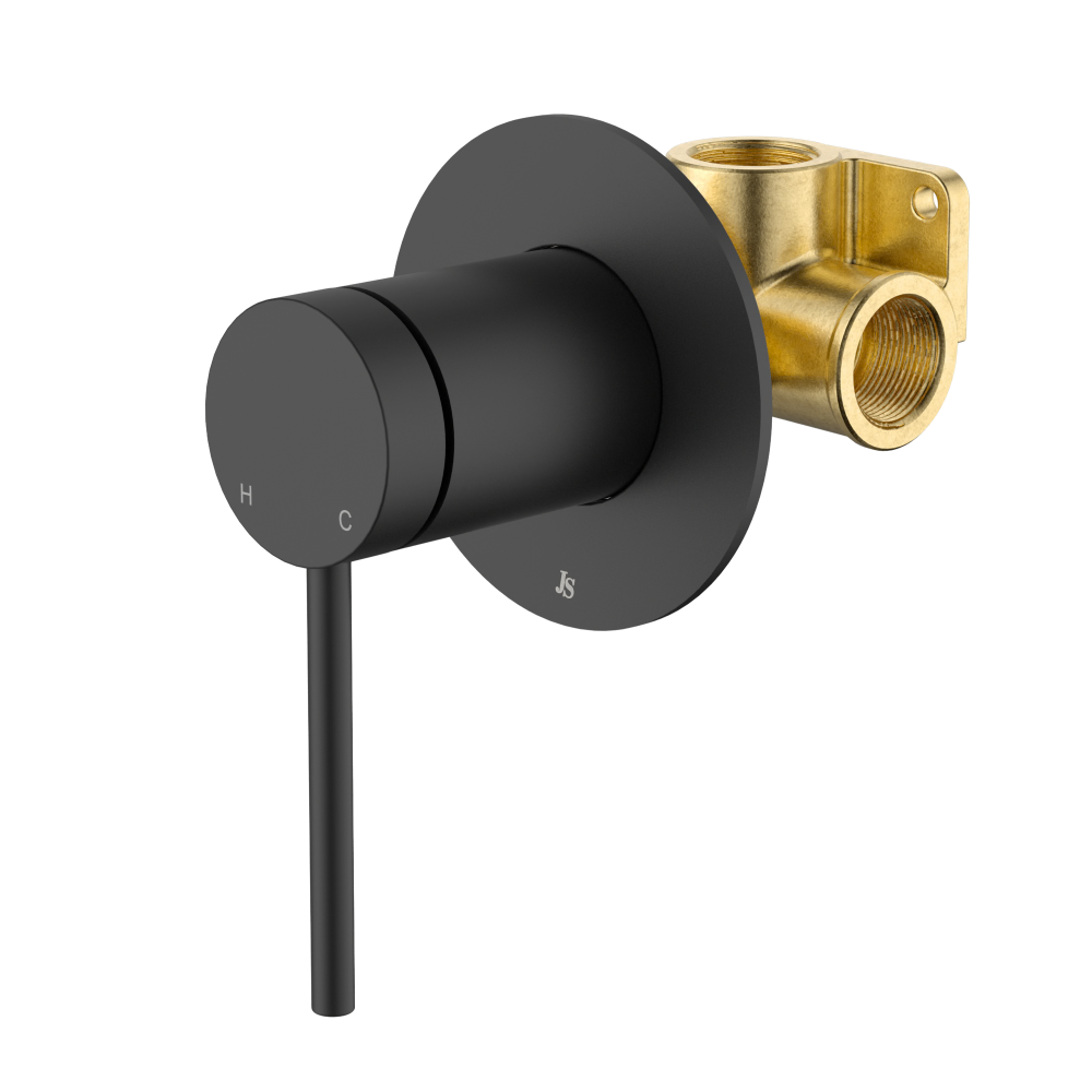 Johnson Suisse Venezia Shower Mixer Kit Complete Matte Black – Buildmat