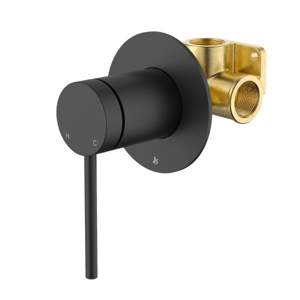 Johnson Suisse Venezia Shower Mixer Kit Complete Matte Black