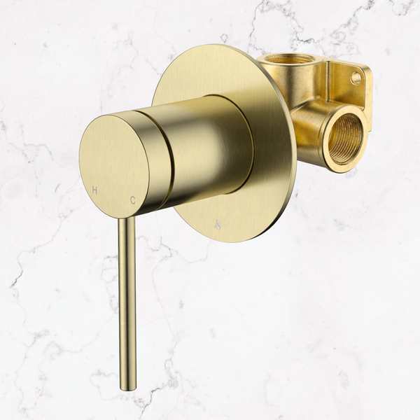 Johnson Suisse Venezia Shower Mixer Kit Complete Brushed Brass