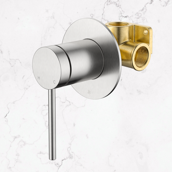 Johnson Suisse Venezia Shower Mixer Kit Complete Brushed Nickel II