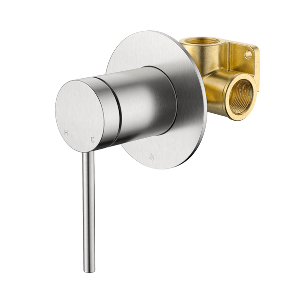 Johnson Suisse Venezia Shower Mixer Kit Complete Brushed Nickel II