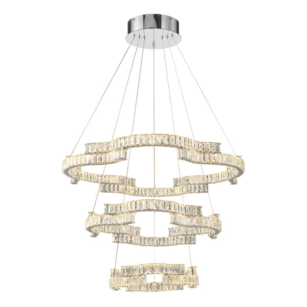 Telbix Jura 3 Tier Pendant Chrome