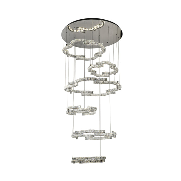 Telbix Jura 6 Tier Pendant Chrome