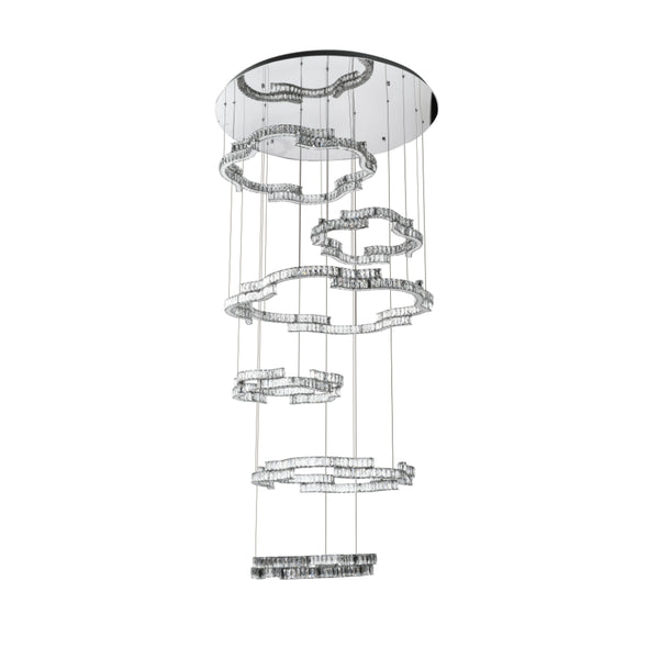 Telbix Jura 6 Tier Pendant Chrome