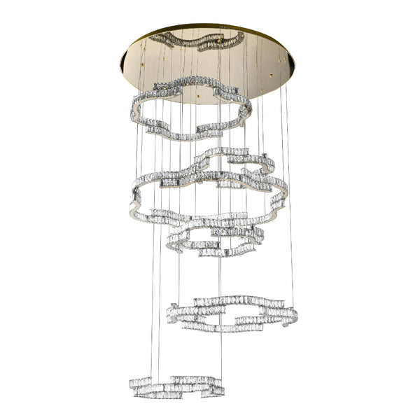Telbix Jura 6 Tier Pendant Gold