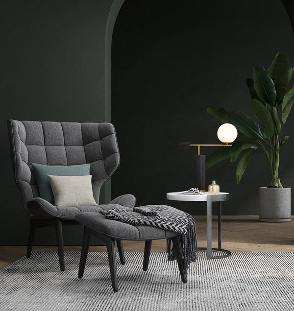 Telbix Justina Table Lamp Chrome Smoke Black