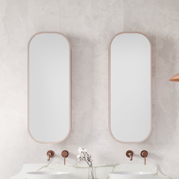 Timberline Jazz Arch Frame 430mm Shaving Cabinet Gold Collection