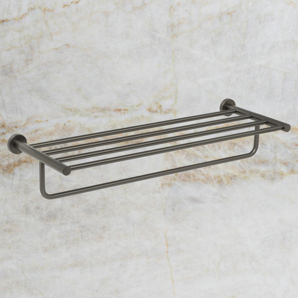 Johnson Suisse Venezia Towel Rack Brushed Gunmetal