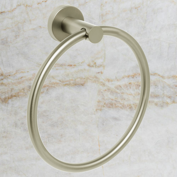 Johnson Suisse Venezia Towel Ring Brushed Nickel