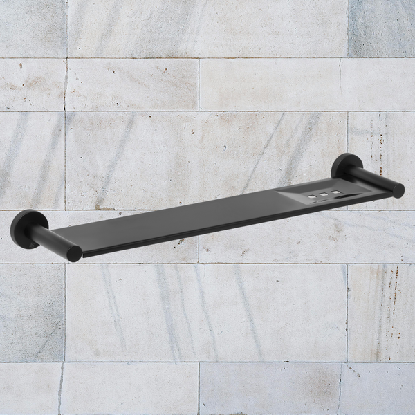 Johnson Suisse Venezia Metal Shelf 450mm Matte Black