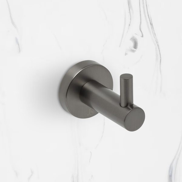 Johnson Suisse Venezia Robe Hook Brushed Gunmetal