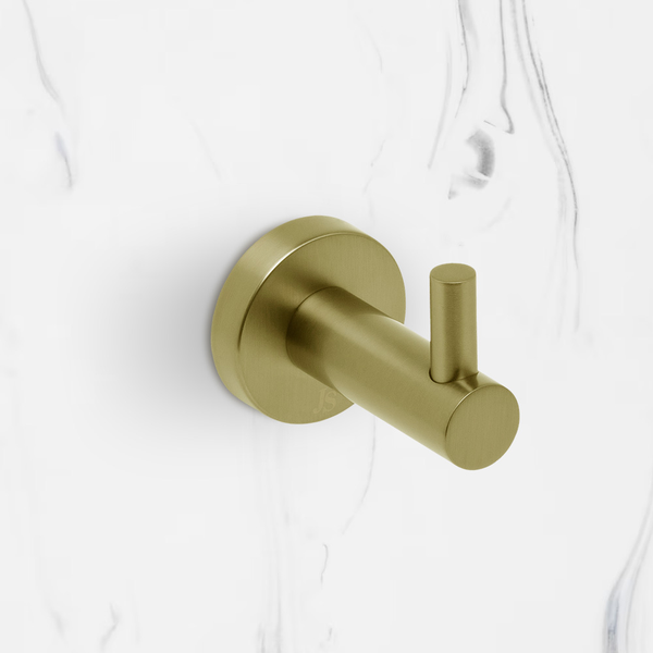 Johnson Suisse Venezia Robe Hook Brushed Brass Gold