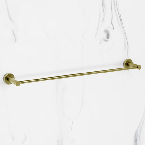 Johnson Suisse Venezia Single Towel Rail 600mm Brushed Brass Gold