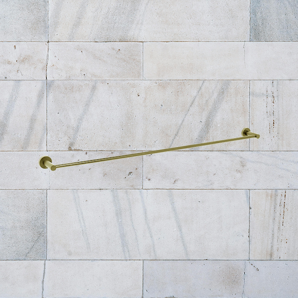 Johnson Suisse Venezia Single Towel Rail 900mm Brushed Brass Gold