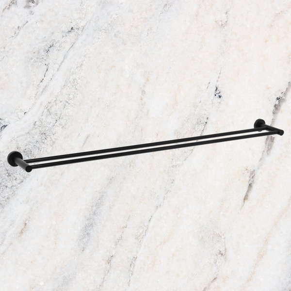 Johnson Suisse Venezia Double Towel Rail 900mm Matte Black