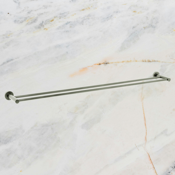 Johnson Suisse Venezia Double Towel Rail 900mm Brushed Nickel