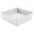 Johnson Suisse Venezia Square Countertop Vessel With Chrome Pop-up Waste White
