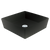 Johnson Suisse Venezia Square Countertop Vessel With Chrome Pop-up Waste Graphite