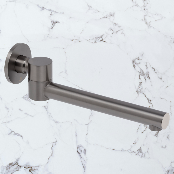 Johnson Suisse Venezia Swivel Bath Spout Brushed Gunmetal