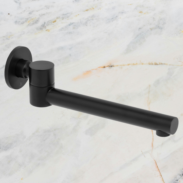 Johnson Suisse Venezia Swivel Bath Spout Matte Black