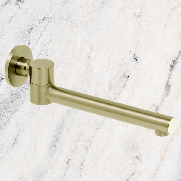 Johnson Suisse Venezia Swivel Bath Spout Brushed Brass Gold