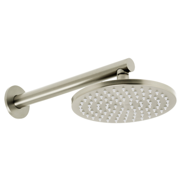 Johnson Suisse Venezia Overhead Rain Shower With 300mm Wall Arm Brushed Nickel